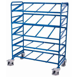 Chariot Euro Box Variofit, capacité de charge 250 kg, roues en caoutchouc thermoplastique à quatre roues, cadre personnalisable OEM pour utilisation en stockage - Product Image 1