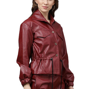 Chaqueta Clásica de Piel de Oveja para Mujer, Suave, Elegante, Cálida, a la Moda, Cómoda para Uso Diario, Ropa Exterior Informal de Algodón para Exteriores - Product Image 3