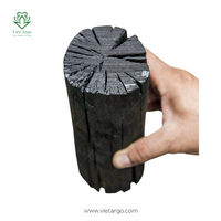 Charbon de bois naturel de mangrove coupé en bûches Viet Argo pour grillades, chauffage, briquettes de chicha noires, longue durée, haute chaleur, 25 cm