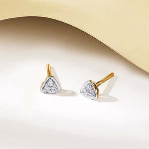 Pendientes de Diamantes con Detalles en Oro Trilight Spark para Mujer - Product Image 1