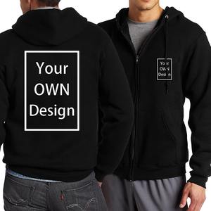 Veste polaire d'hiver décontractée à capuche unisexe DIY Vêtements Logo de marque personnalisé Photo avant Noir Blanc Survêtement Mode Propre Design - Product Image 5