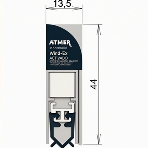 ATHMER Wind-Ex 1-310 Sello de Puerta de Una Sola Cara de 1110 mm de Aluminio con Acabado Anodizado Plateado para Puertas de Madera - Product Image 3