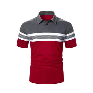 เสื้อโปโลผ้าฝ้าย100% สำหรับผู้ชายเสื้อโปโลถักลายปักโลโก้ตามสั่งสีเรียบ12สี - Product Image 5