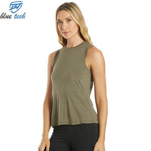 Tops de Yoga para Mujer de Alta Calidad en Oferta, Ajustados, Sin Mangas, Transpirables, Elásticos, para Gimnasio, Entrenamiento, Ropa Deportiva, Logotipo Personalizado, Servicio OEM - Product Image 5