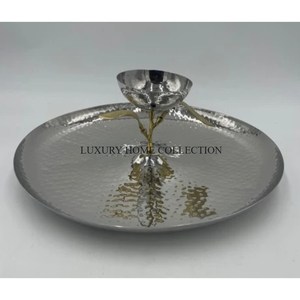 Premium Metal <b>Serving</b> <b>Bowls</b> with Sleek Geometric Designs and Smooth Exteriors Ideal for Modern Homes and Upscale Dinner Parties - Product Image 3