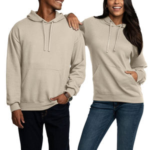 Sweats à capuche pour hommes 100% coton épais poids lourd français éponge pull à capuche personnalisé goutte épaule polaire sweats à capuche surdimensionnés hommes - Product Image 5