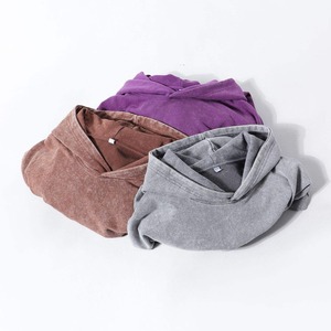 <b>Top</b> Manufacturer OEM Pullover Acid Wash Hoodie Custom Logo 500Gsm <b>Distressed</b> Oversized Hoodie For Men Good Price - Product Image 5