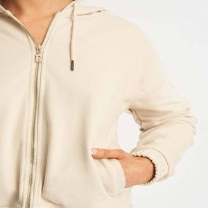 Haute qualité femmes élégant à manches longues sweats vente chaude hiver chaud surdimensionné capuche avant Logo en gros femmes sweats à capuche - Product Image 5