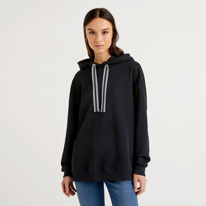 Womens <b>Hoodies</b> <b>Fleece</b> Cotton Oversized Hooded Neck Long Sleeve Pullover Casual Women Oversize <b>Hoodies</b> Wholesale Rate OEM - Product Image 1