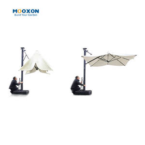 Sombrilla Parasol Solar de 10x10 pies, Tipo Cantilever, con Luces LED, Control Remoto, Impermeable IP54 - Product Image 4