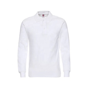 Camisa de Golf para Hombre, 100% Algodón, Antiarrugas, Manga Corta, Diseño Sólido, Tejido de Punto Informal, 210g, Logotipo en la Parte Posterior del Cuello - Product Image 1