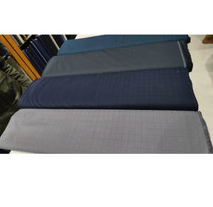 Tissu pour costume homme, motif à carreaux bleu foncé, matière textile pour vêtements formels, pantalon, blazer, tissu pour couture, rouleau - Product Image 3