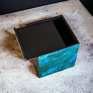 Boîte à mouchoirs classique en os incrusté de nacre, accessoires de décoration de table en nacre pour la maison et l'hôtel, créations antiques polyvalentes - Product Image 6