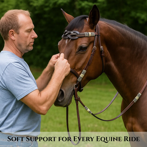 Coraza occidental ecuestre de alta calidad, cuero brillante tallado, duradero, acero inoxidable, costura elegante, Halter para montar - Product Image 3