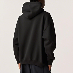 Sweat à capuche noir personnalisé pour hommes avec imprimés créatifs en coton 100% Il est confortable Hoodies - Product Image 2
