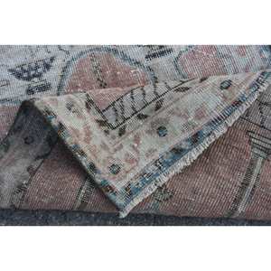 Tapis en laine turque vintage de 2.5x3.7 pieds élégance classique rose beige patchwork design tissage plat décorations de salon - Product Image 2