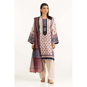 IUSTKSD-1070 Traje Casual de Verano de 3 Piezas con Estampado y Bordado para Damas de Oficina - Product Image 1