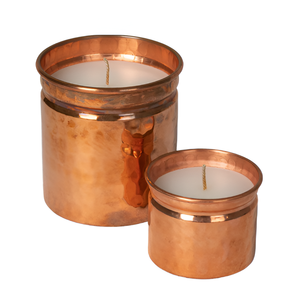 Bougies de pot martelées en cuivre de vente chaude à un prix abordable de l'Inde pour la décoration de la maison de Noël et le but de cadeaux - Product Image 1