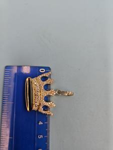 Nouveauté Pendentif Couronne royale en argent 925 plaqué or avec diamants Moissanite VVS glacés Hip Hop pour femmes Mode - Product Image 5