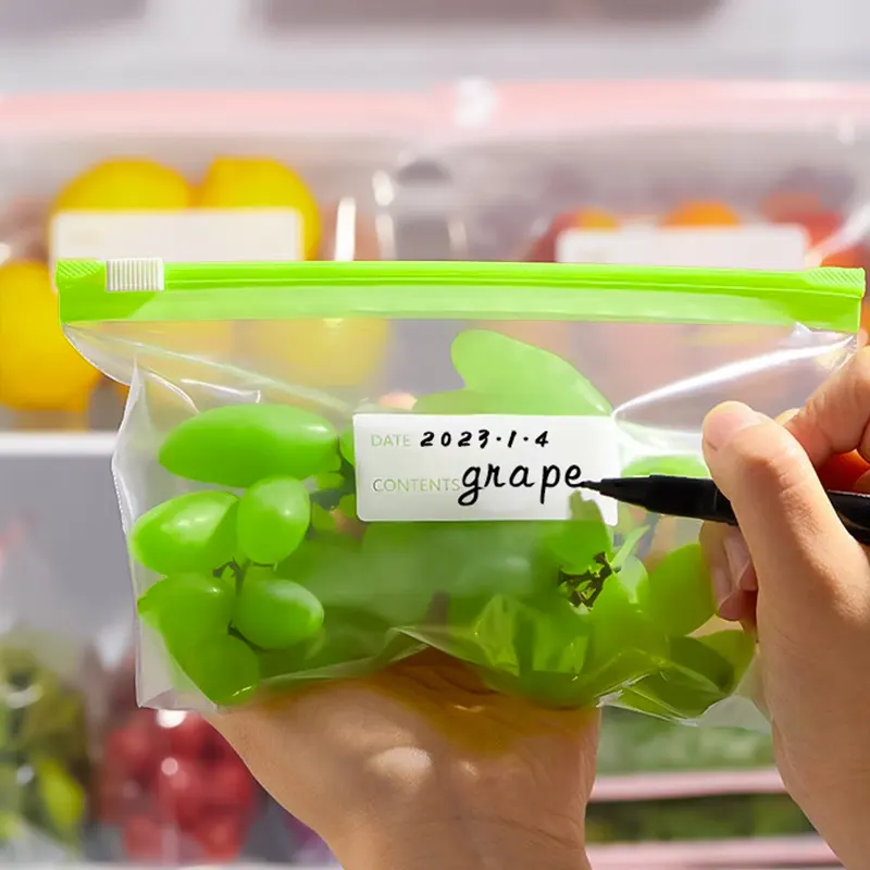 Пластиковый пакет с застежкой-молнией для хранения пищевых продуктов