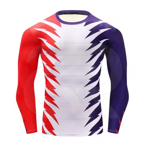 OEM Mma Rushguard de secado rápido de manga larga Rushguard personalizado impreso Rash Guard sublimación Rashguard personalizar su propio logotipo y diseño - Product Image 5