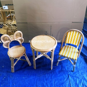 Silla Infantil de Ratán Tejida a Mano de Lujo para Alquiler en Fiestas de Cumpleaños, Muebles para Interiores y Exteriores, OEM, ODM - Product Image 4