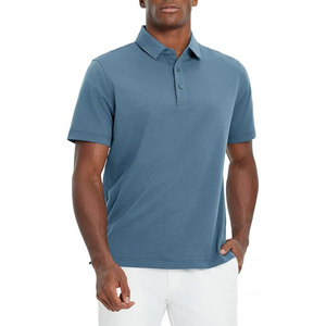<b>Men</b> Golf Polo <b>Shirt</b> Premium Fabric Short Sleeve Comfortable <b>Stretch</b> Moisture Control Sports Polo with Custom Logo Wholesale - Product Image 6