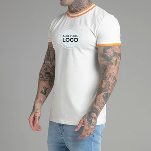 T-shirt Ringer Rouge Personnalisé pour Homme, T-shirt à Manches Courtes et Col Rond - Product Image 2