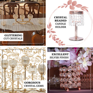 Soporte de vela de cristal plateado de forma redonda, diseño más nuevo, calidad superior, tamaño grande, Ideal, boda, Hotel, restaurante, decoración - Product Image 4