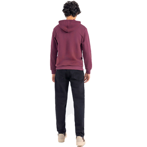 Top des tendances Sweats à capuche en molleton de couleur unie de haute qualité pour hommes avec fermeture éclair Winter Essentials en vente - Product Image 5