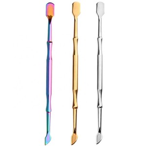 Empujador de cutículas de uñas de acero inoxidable al por mayor, herramienta de manicura de Metal para limpieza de cutículas, empujador de cuchara para decoración de uñas - Product Image 5