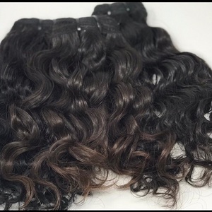Paquete de pelo de vendedor de cutícula de pelo venta al por mayor crudo indio Remy India alineado indio sin procesar virgen recto venta negro - Product Image 1
