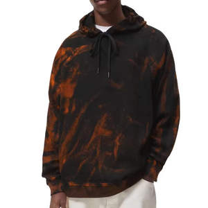 Sudadera con capucha French Terry de algodón de calidad superior para hombre, con logotipo impreso personalizado, con tinte de corbata para hombre, novedad de 2025 - Product Image 1