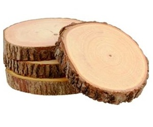 Lain Round <b>Wooden</b> Birch Tree Natural <b>Wooden</b> <b>Slices</b> 10 cm Two Side Mango Popular Wood coaster Made in India - Product Image 2