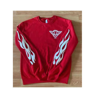 Sudaderas de hombre de estilo callejero de algodón 100% de alta calidad, sudadera desgastada resistente de algodón de alta calidad personalizada - Product Image 1