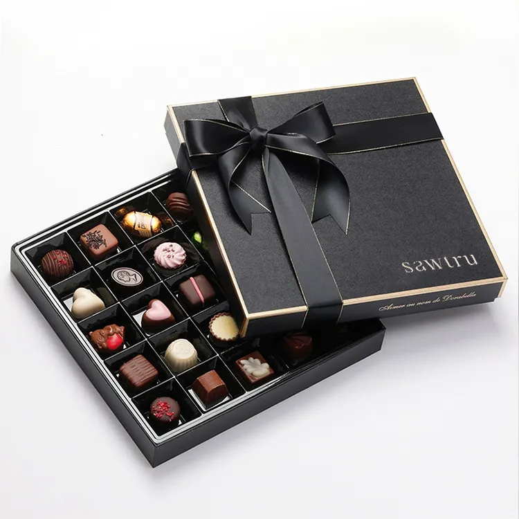 बक्से निर्माताओं कस्टम प्रिंट चॉकलेट Truffle उपहार बॉक्स पैकेजिंग के लिए लोकप्रिय ब्रांड