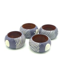 Servilleteros de madera hechos a mano antiguos, decoración de mesa impresionante de lujo Vintage clásico, cenas, fiestas, bodas, ocasiones especiales - Product Image 2