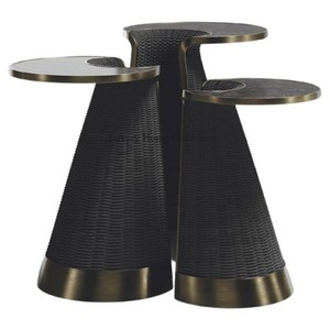 Ensemble O 3 table gigogne décorative pour la maison table à boire et meubles multifonctionnels au prix le plus bas forme ronde supérieure multicolore - Product Image 6