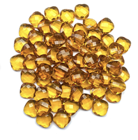 Coussin en citrine naturelle Briolette taillée à facettes jaune orange Pierres précieuses en vrac Jaipur Fabricant de quartz Novembre 1mm à 50mm
