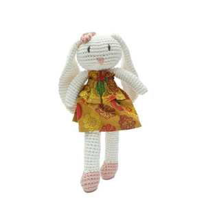Best Seller Valerie <b>Girls</b> Crochet Bunny Doll Handmade PP Cotton Soft Toy Strawberry Outfit Toddler <b>Gift</b> Nursery Thanksgiving - Product Image 6