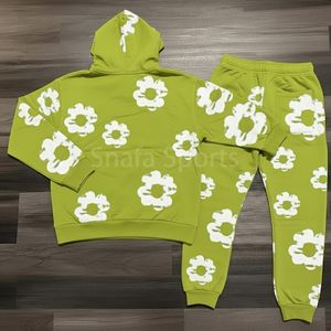 ชุดเซ็ตเสื้อฮู้ดดี้และกางเกงวอร์มเดนิมเทียร์ส คุณภาพสูง ทรงโอเวอร์ไซส์ สำหรับผู้ชาย - Product Image 2