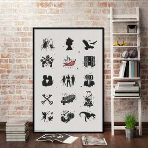 Affiche de style moderne de groupes de rock légendaires, avec Queen, Led Zeppelin, Kiss, pour utilisation murale - Product Image 4