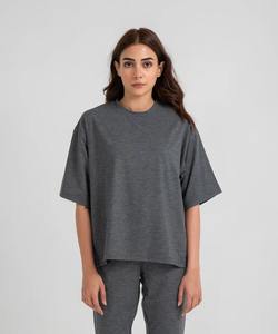 คอลเลกชัน2025เสื้อยืดครึ่งแขนขนาดใหญ่พิเศษแบบลำลองปักโลโก้ระบายอากาศลายสีพื้นสำหรับเก๋ไก๋สบายๆ - Product Image 5