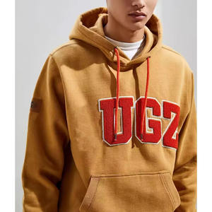 <b>Factory</b> Direct VALVA SPORTS Men's Pullover Hoodie Sweatshirt 100% Cotton Fleece Chenille Embroidery Custom Logo Pocket - Product Image 5