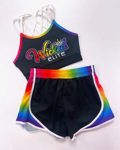 Uniformes d'équipe de pom-pom girl imprimés et brodés sur mesure pour les performances de l'escouade et les événements sportifs scolaires - Product Image 6