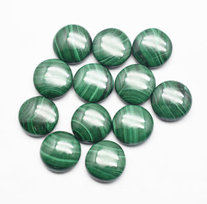 Cabochon de malachite naturelle de haute qualité des deux côtés pierre précieuse en vrac verte pour la fabrication de bijoux tailles de cristal 3mm à 12mm - Product Image 1