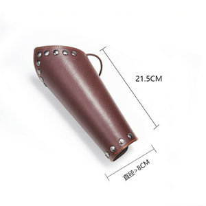 Protector de brazo resistente a cortes de cuero PU Guantelete duradero Manga de muñeca Brazales deportivos de punto retro para deportes - Product Image 5