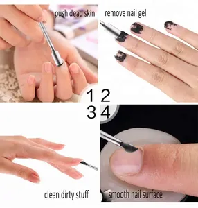 Seguridad profesional manicura máquina eléctrica empujadores herramienta 2,5mm forma de llama diamante cutícula clavo - Product Image 6
