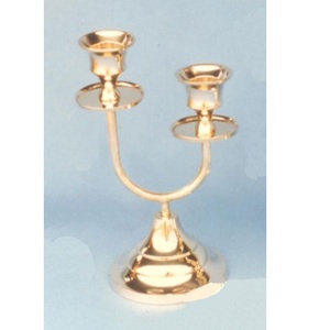 Candelabro de Metal con Acabado Chapado en Oro de Alta Calidad, Candelabro de Metal Decorativo Hecho a Mano, Centros de Mesa - Product Image 1