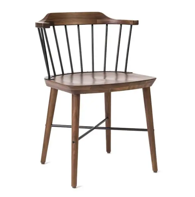 Commercio all'ingrosso di alta qualità di lusso moderno sedia da pranzo mobili in legno Design industriale classico struttura in metallo sedia in legno
